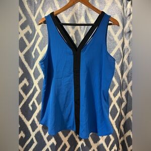 Candies Blue & Black Blouse Size L